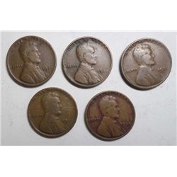 5   1924D Lincoln pennys good or better
