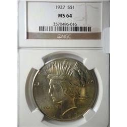 1927 Peace $ NGC64