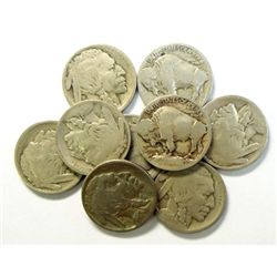 9  1913S T1 Buffalo nickels  good----GS bid = $34 each