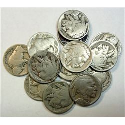 21  1924S Buffalo nickels  avg   VG  a couple close to fine