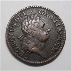 1724 WOOD'S HIBERNIA 1/2 PENNY VF/XF KEY DATE