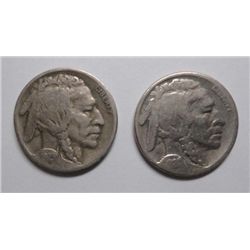 1923-S & 1924-S BUFFALO NICKELS 2 SCARCE S MINTS