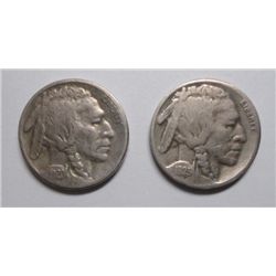 1920-S & 1925-S BUFFALO NICKELS BOTH FINE