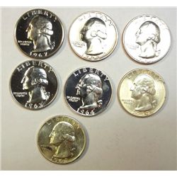 Collector lot of Washington quarters: AU 1943D- CHBU 50S