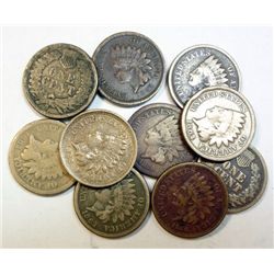 10 CN Indian pennys from the 1860's Good or better