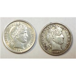 1899 Barber dime  AU