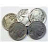 Image 1 : 5  1926S Buffalo nickels  4  VG --1   1/2 horn Fine