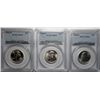 Image 1 : 3 1960-D WASHINGTON QUARTERS PCGS MS-65