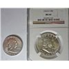 Image 1 : 1954-S FRANKLIN HALF CH BU & 1963-D NGC MS-64