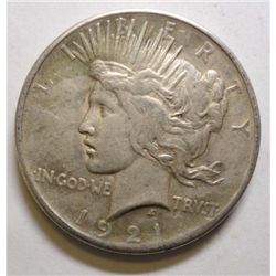 1921 PEACE DOLLAR VF