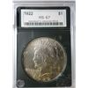 Image 1 : 1922 PEACE DOLLAR NGP MS-67