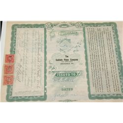 The Baldwin Piano Co. Stock Certificate Dated 1921 {Est. 80-150}