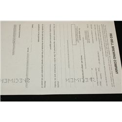 Red Bell Brewing Co. Stock Certificate {Est. 140-300}