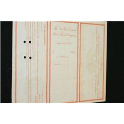 The New York Central Rail Road Co. Stock Certificate {Est. 90-250}