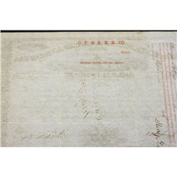 Cleveland, Painesville and Ashtabula Ohio Rail Road Co. Stock Certificate Dated 1856 {80-180}