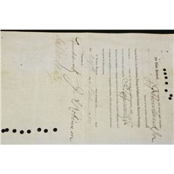 Columbus, Chicago and Indiana Central Railway Co. Stock Certificate Dated 1880 {Est. 50-150}