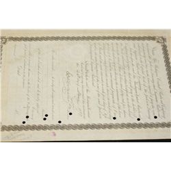 The Jackson, Lansing and Saginaw Railroad Co. Stock Certificate Dated 1898 {Est. 50-150}