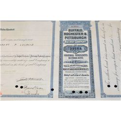 Buffalo, Rochester & Pittsburgh Railway Co. Stock Certificate Dated 1937 {Est. 45-150}
