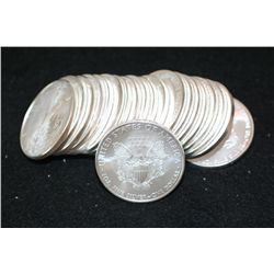2010 Silver Eagle $1, Roll, Lot of 20
