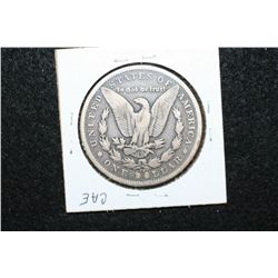 1893-CC Silver Morgan $1, V.K. Carved Initials on Front