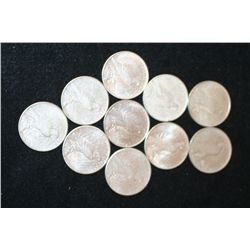 Peace $1, Various Dates & Conditions, Lot of 10