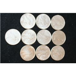 Peace $1, Various Dates & Conditions, Lot of 10