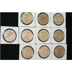 Mexico Un Peso Foreign Coin, Various Dates & Conditions, Lot of 10