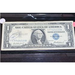 1957 US Silver Certificate $1, Blue Seal, Star Note