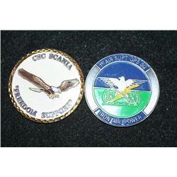 Operation Iraqi Freedom-CSC Scania "Freedom Support" Challenge Medal & 1st Air Supt OPS Sq Iron Air 