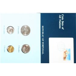 Republic of Portugal; Coin Sets of All Nations W/Stamp Dated 1986