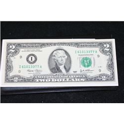 2003 US Federal Reserve Note $2, Minneapolis MN Reserve