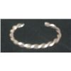 Image 1 : Vintage Native American Cuff Bracelet Silver Twisted Style  2 3/8" X 1/4"