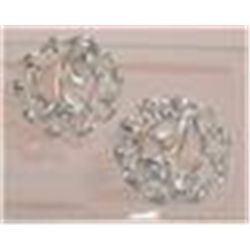 Vintage Sarah Coventry Earrings  1 1/4" Round  Silver/Silvertone  Swirl Openwork Design Clip  Signed