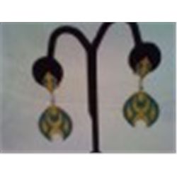 Pair of Vintage Earrings Mod Style 2" Drop