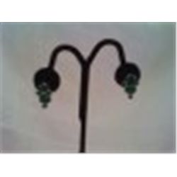 Large Vintage Rhinestone Screwback Earrings  1 inch drop