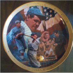 BABE RUTH ROYAL DOULTON COLLECTOR PLATE FRANKLIN MINT #HA5822 MIB