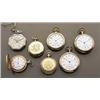 Image 1 : Elgin open faced pocket watch with chain M...