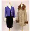Image 1 : Jean patou fox trimmed cardigan Mid-thigh-...