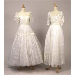 two white debutante dress, 1960s The first...