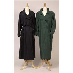 two designer trench coats The first, ankle...