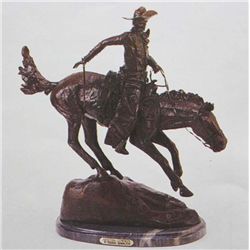 "Arizona Cowboy" Bronze Sculpture - Remington