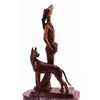 Image 2 : "Lady With Great Dane" Bronze Sculpture - Chiparus