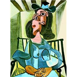 Picasso "Woman With A Hat Seated In An Armchair"