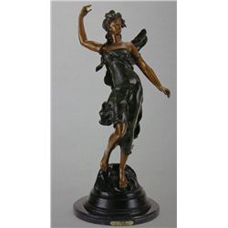 "Diane" Bronze Sculpture - A. Moreau