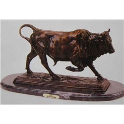 "Bull" Bronze Sculpture - Bonheur