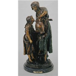  Mother &  Daughter  Bronze Sculpture - Carlier