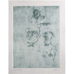 Levine Hand Signed Etching "Thieves"