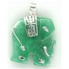 Image 1 : Sterling & Jade Elephant Pendant