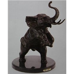  Jumping Elephant  Bronze Sculpture - Barye