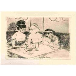 Jean-Louis Forain "Maison Close" Original Etching